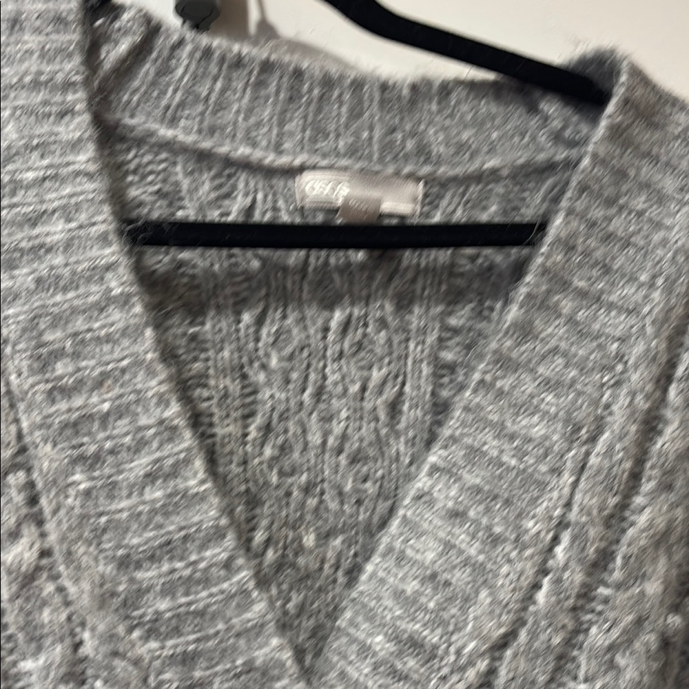 Gray Cable Knit Sweater